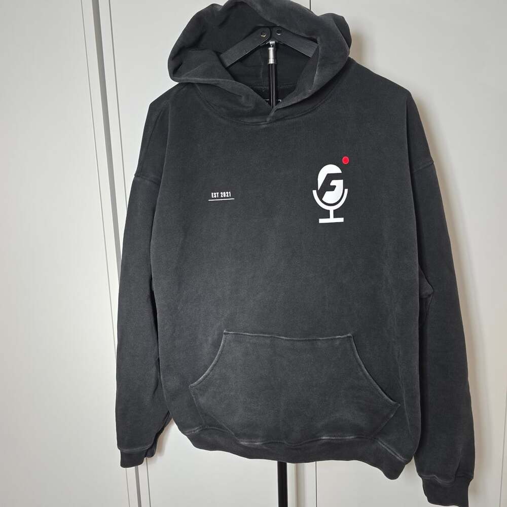 FaZe Clan The Flank Vintage Wash Black Pullover Hoodie Size XL